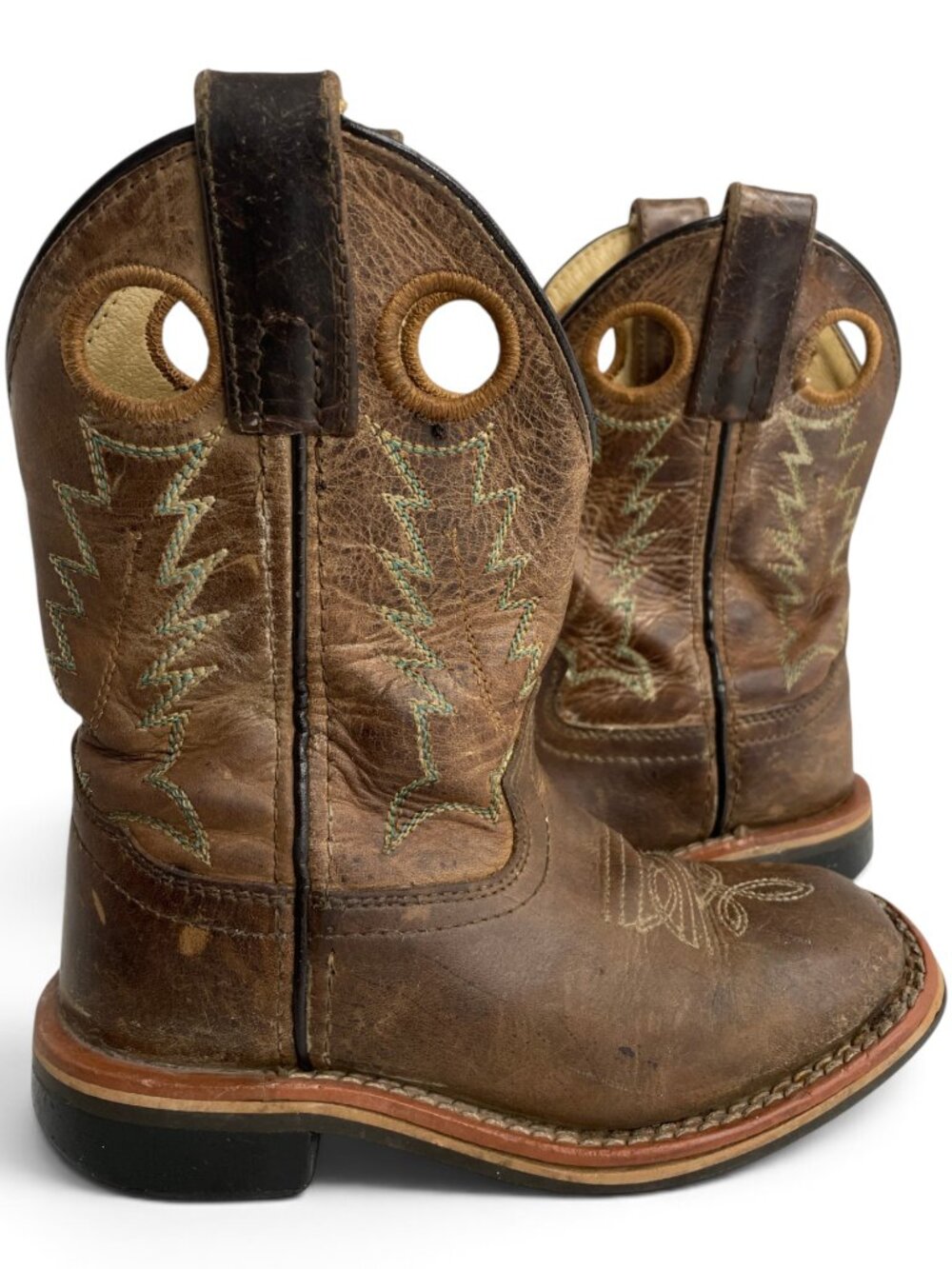 Smoky Mountain Jesse Leather Cowboy Western Square Toe Boots Little Boys 11 R